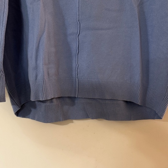 ZENANA Soft Blue V-Neck Pullover Sweater - Picture 4 of 7